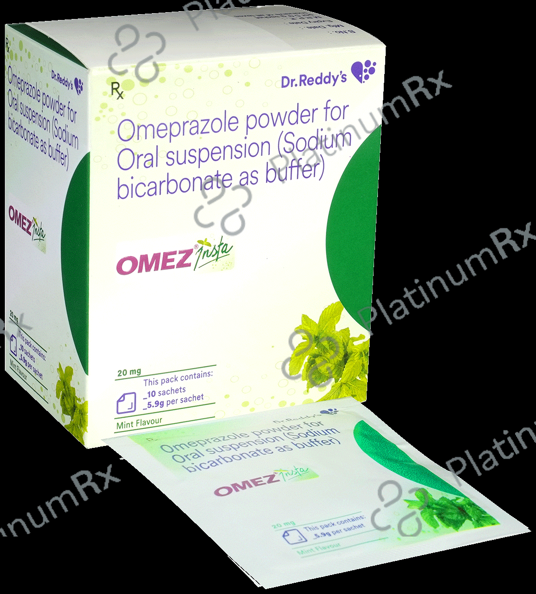 Omez Insta Mint Flavour 20mg Oral Powder 5.9gm