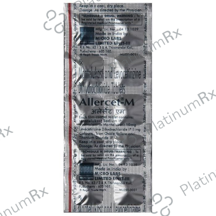 Allercet M 5/10mg Tablet 10s