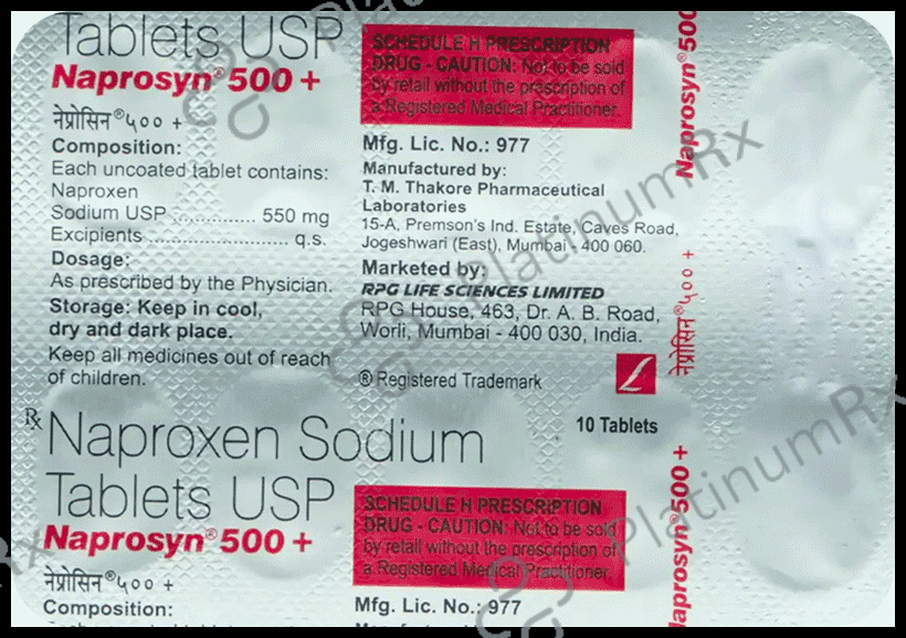 Naprosyn 500mg Plus Tablet 10s