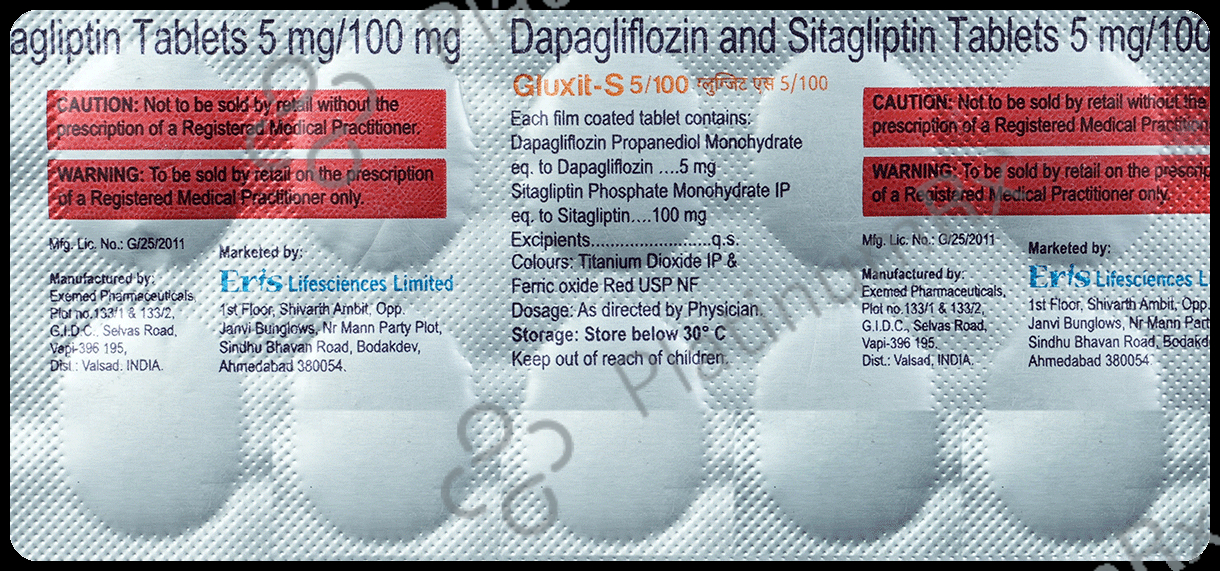 Gluxit S 5/100mg Tablet 10s