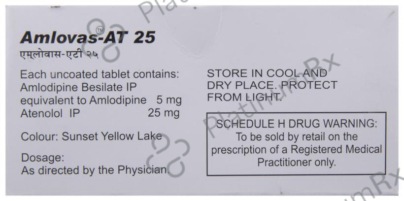 Amlovas AT 5/25mg Tablet 15s