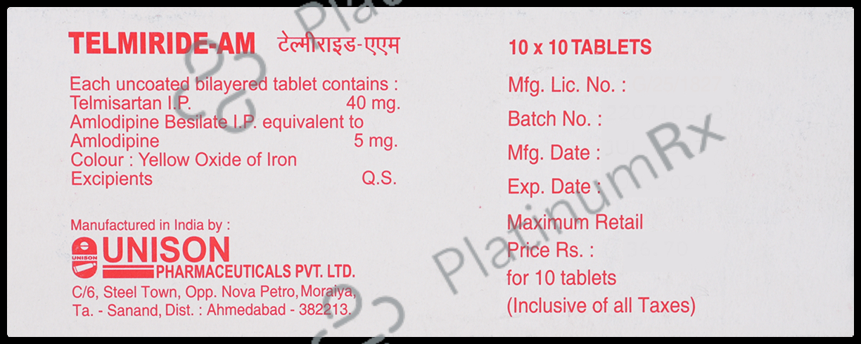 Telmiride AM 5/40mg Tablet 10s
