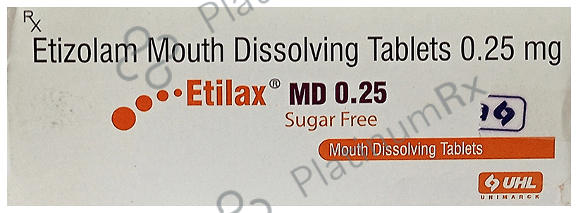 Etilax MD 0.25 Tablet Sugar Free