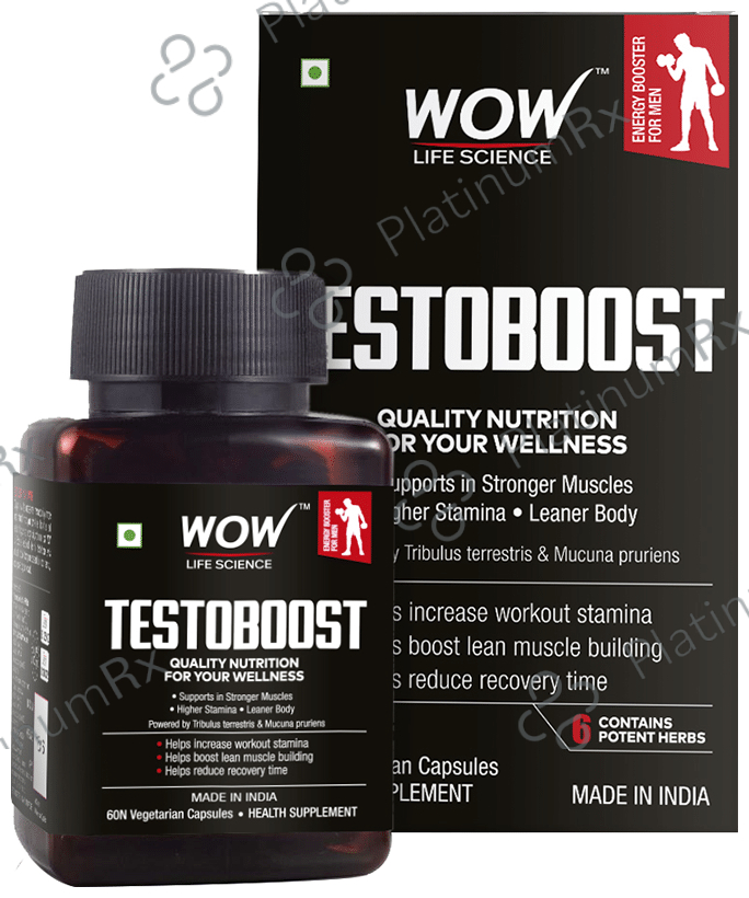 WOW Life Science Testoboost Vegetarian Capsule