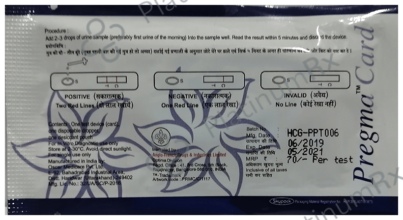 Pregma Pregnancy Test Card