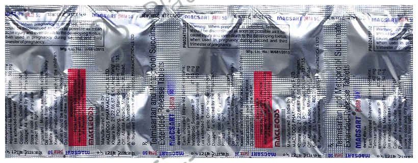 Macsart Beta 50/40mg Tablet ER 10s
