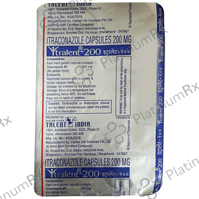 Itralent 200mg Capsule 10s