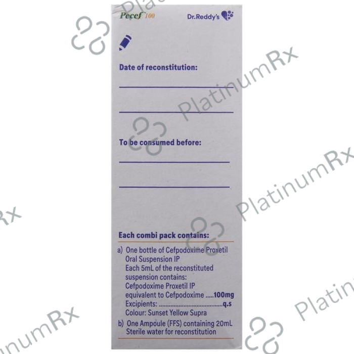 Pecef 100mg Powder For Oral Suspension 30ml