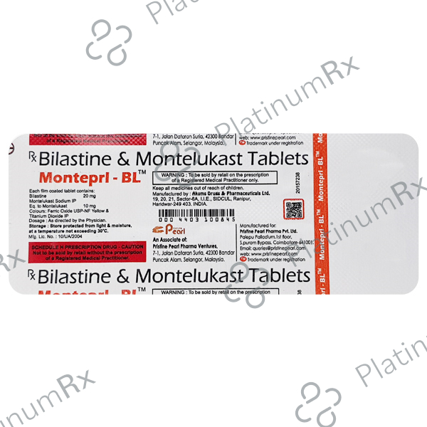 Monteprl BL 20/10mg Tablet 10s