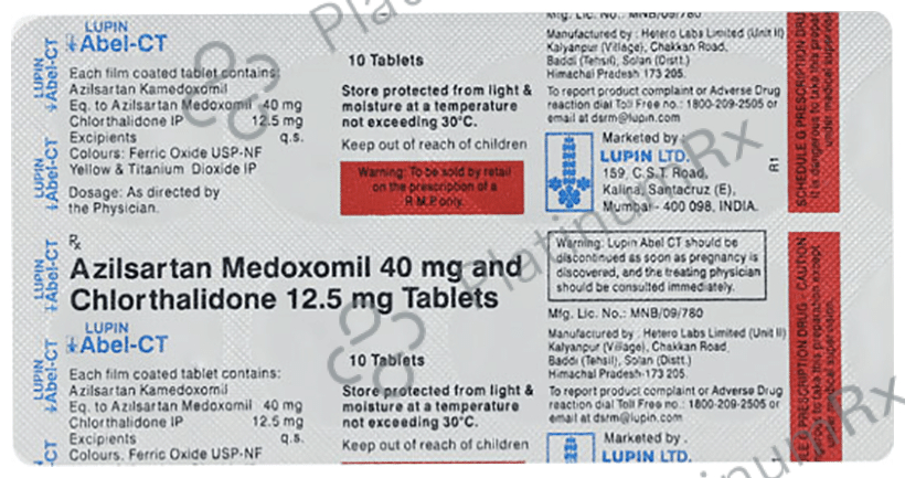 Abel CT 40/12.5mg Tablet 10s