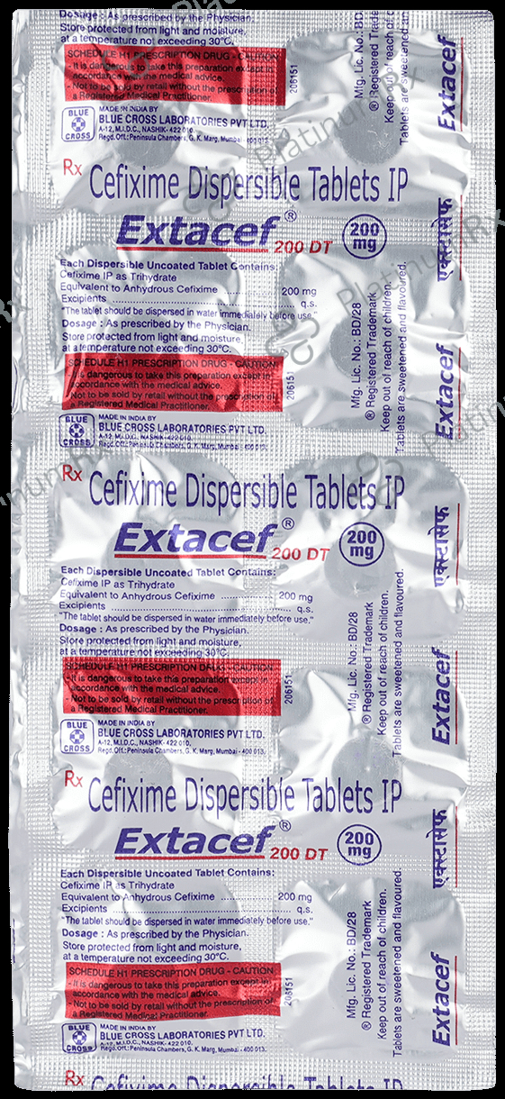 Extacef 200mg DT Tablet 10s