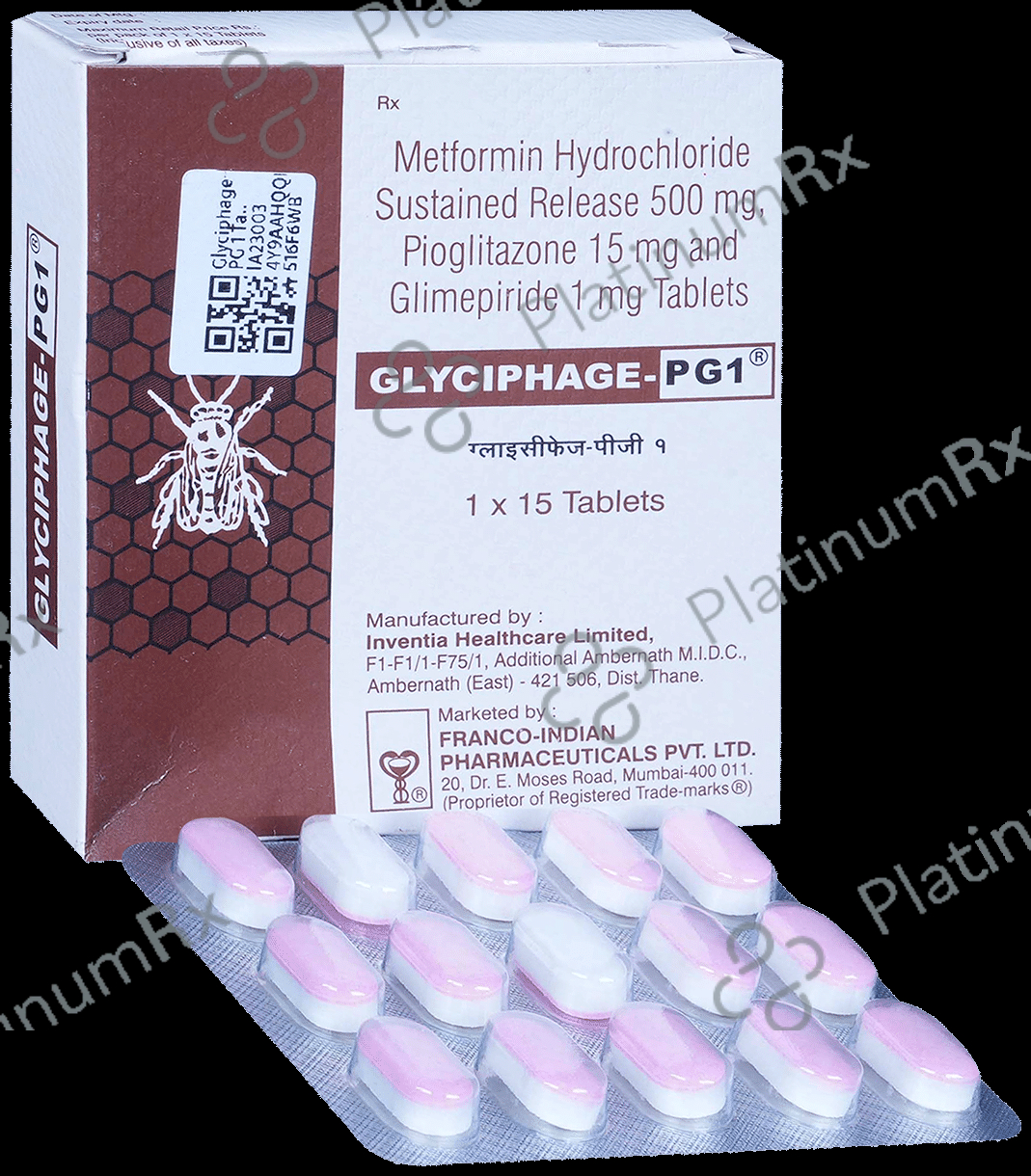 Glyciphage PG 1/500/15mg Tablet SR 15s