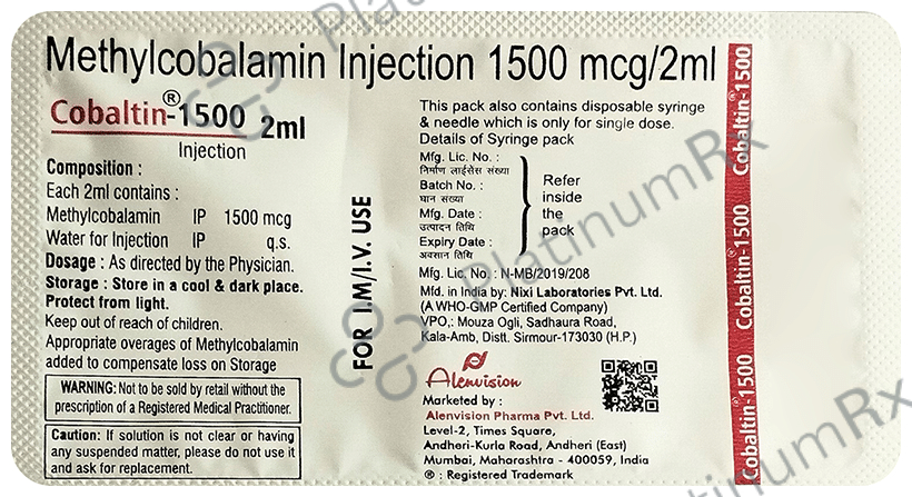 Cobaltin 1500 Injection