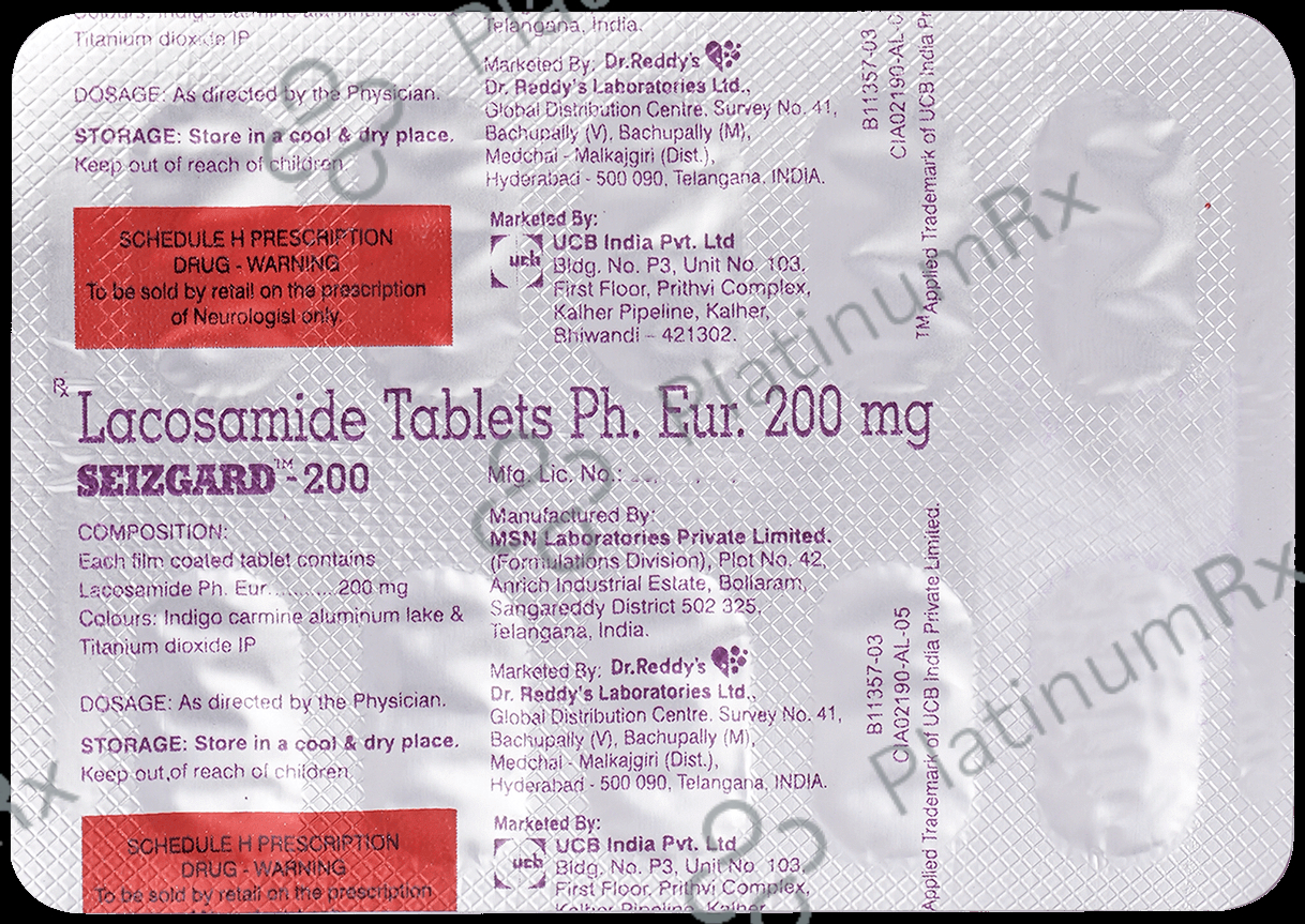 Seizgard 200mg Tablet