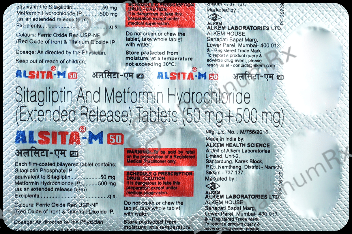 Alsita M 50/500mg Tablet ER 10s