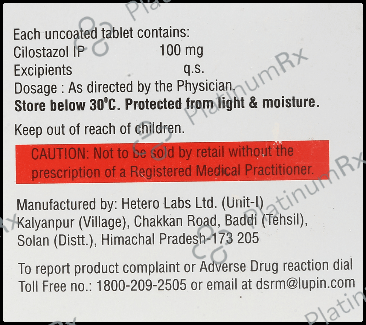 Cilodoc 100mg Tablet 15s