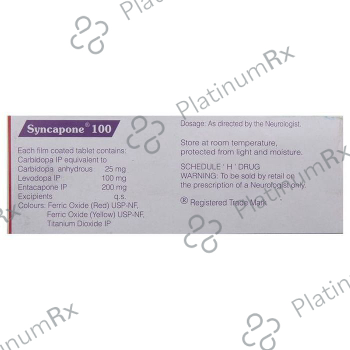 Syncapone 100 25/200/100mg Tablet 10s
