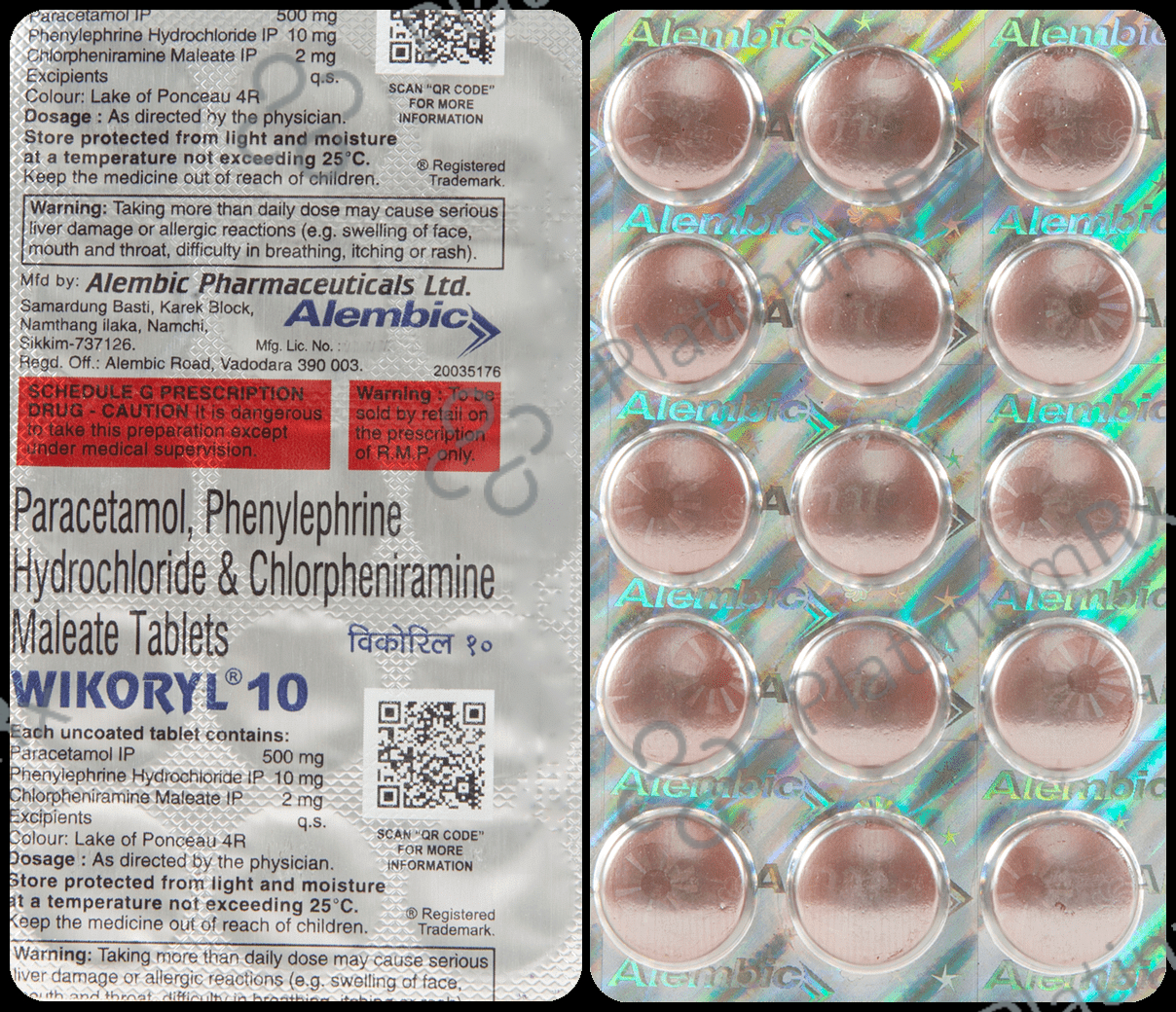 Wikoryl 2/500/10mg Tablet 15s