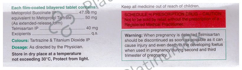 Metolar TL 50 50/40mg Tablet 10s