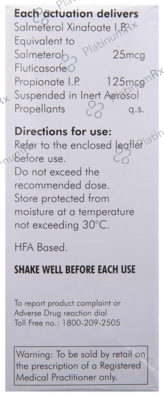 Esiflo Hfa 125/25mcg Transhaler 120MDI