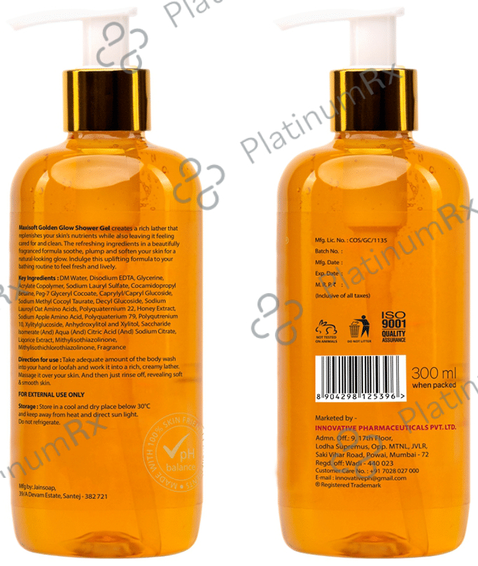 Maxisoft Golden Glow Shower Gel (300ml Each) 1 Bottle