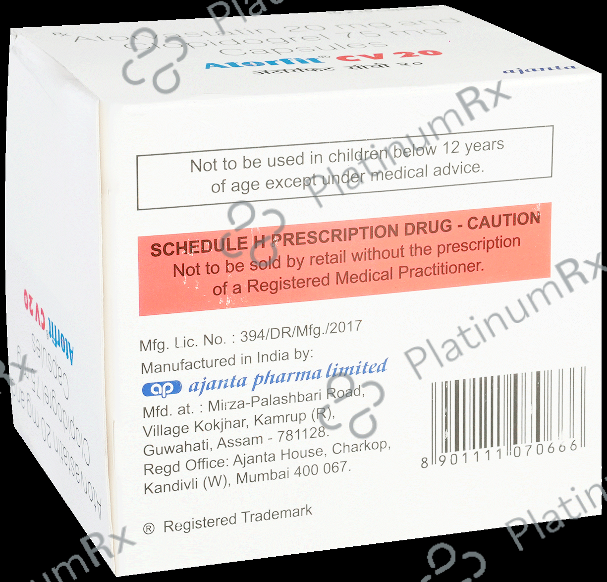 Atorfit CV 20/75mg Capsule 15s