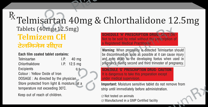 Telmizem-CH 40mg/12.5mg Tablet