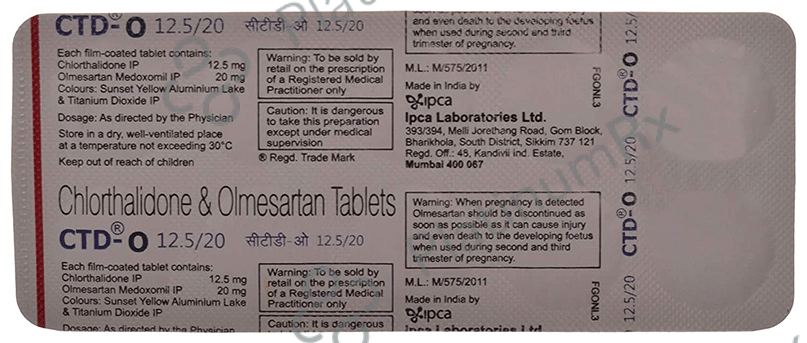 CTD O 12.5/20mg Tablet 10s