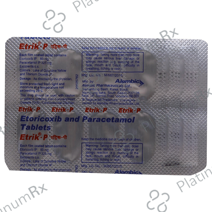 Etrik P 60/325mg Tablet 10s