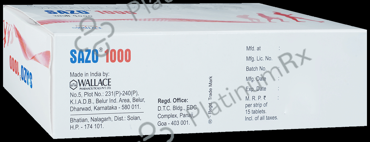 Sazo 1000mg Tablet 15s