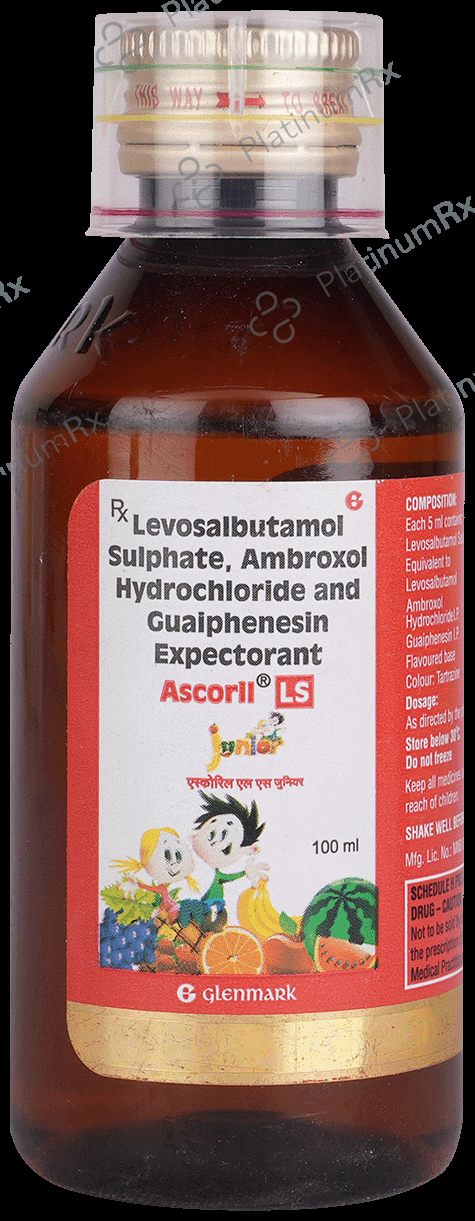 Ascoril LS Junior 15/50/0.5mg Syrup 100ml