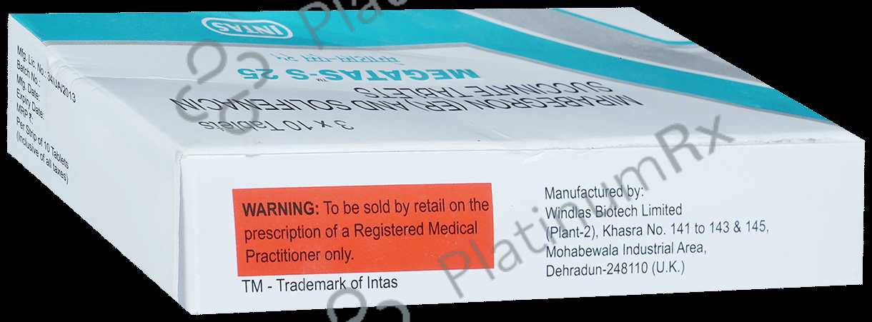 Megatas S 25/5mg Tablet ER 10s