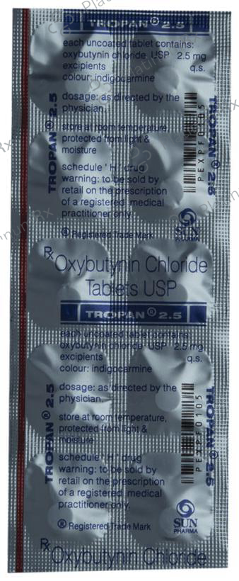 Tropan 2.5mg Tablet 10s