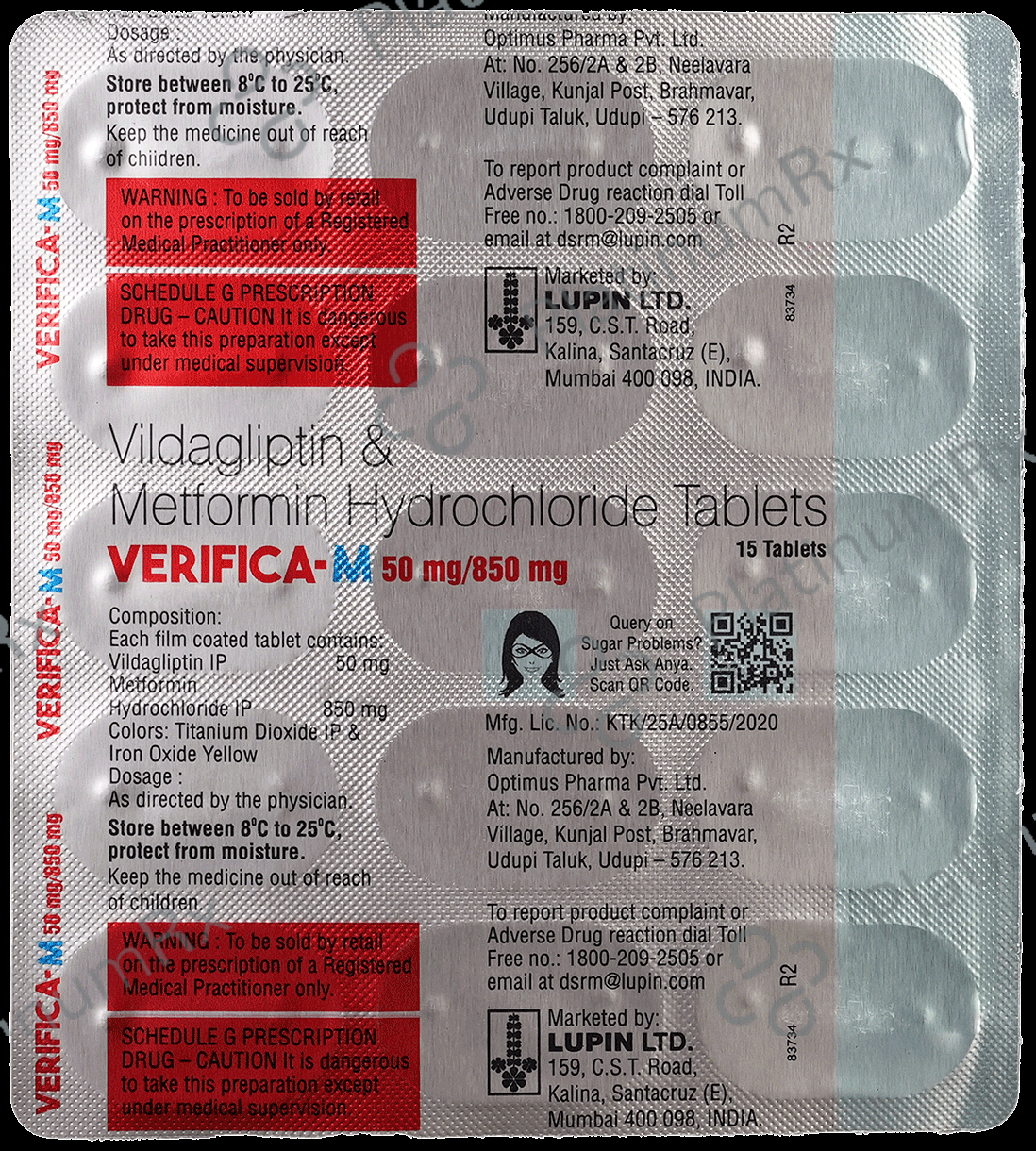 Verifica M 50/850mg Tablet 15s