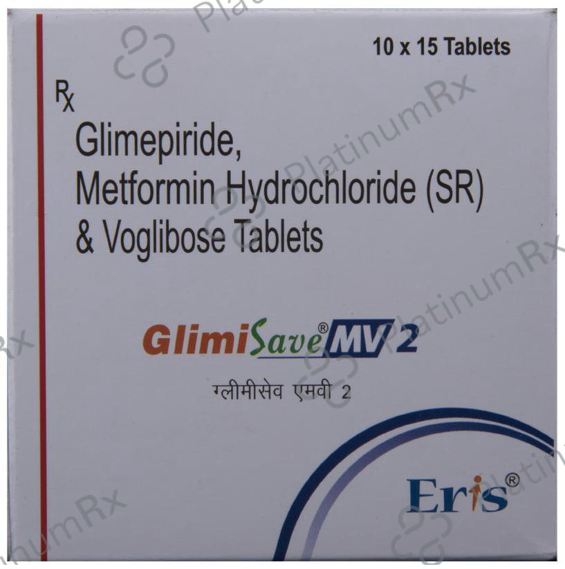 Glimisave MV 2/500/0.2mg Tablet SR 15s