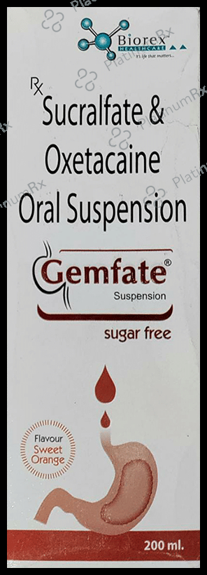 Gemfate Oral Suspension Sweet Orange Sugar Free