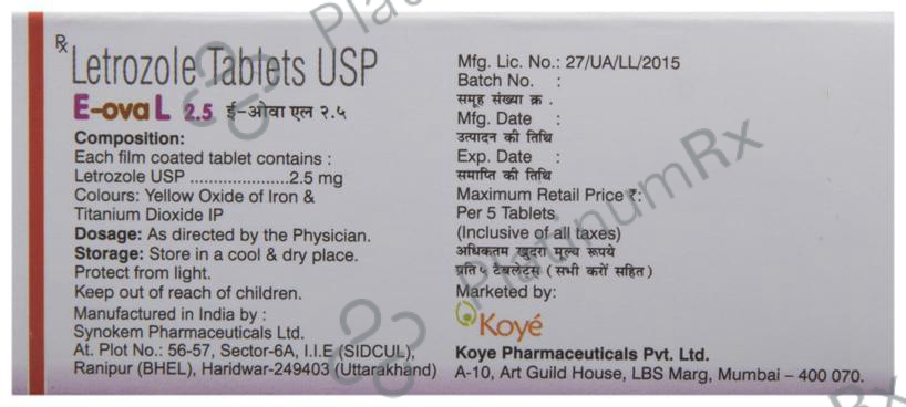 E Ova L 2.5mg Tablet 5s