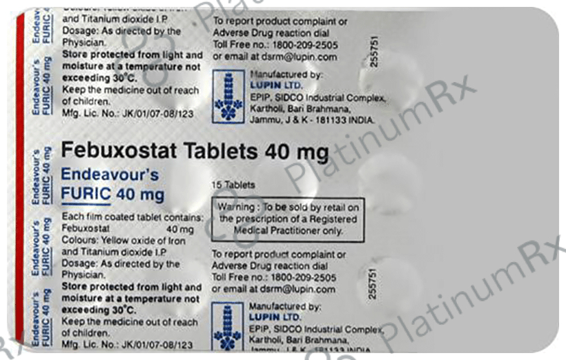 Furic 40mg Tablet 15s