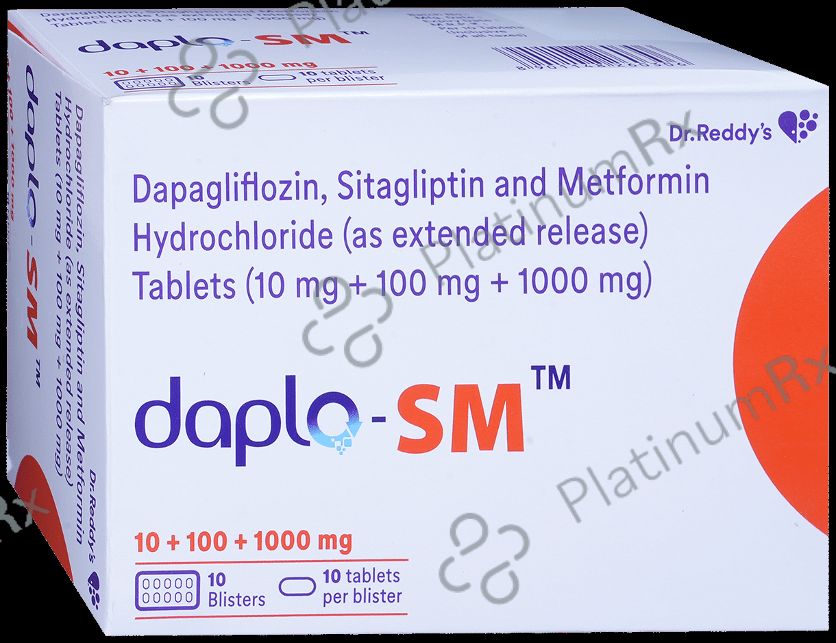 Daplo SM 10/1000/100mg Tablet ER 10s