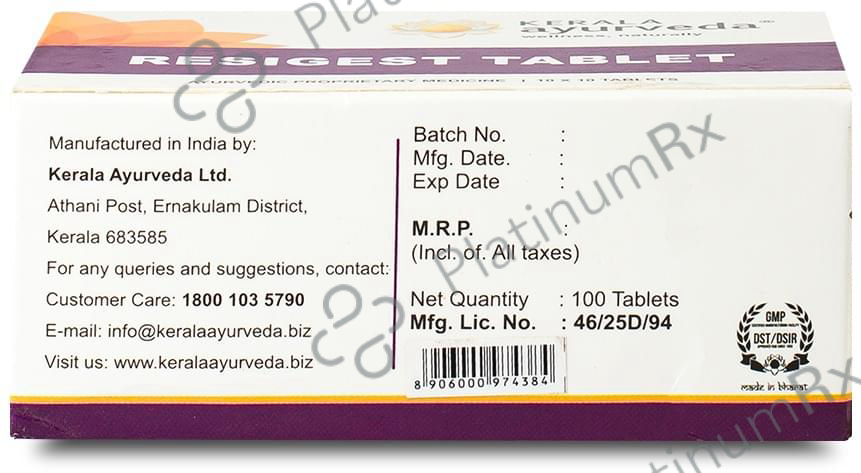 Kerala Ayurveda Resigest Tablet