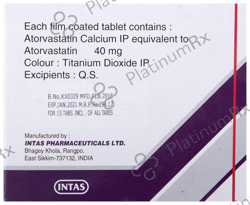 Lipicure 40mg Tablet 15s