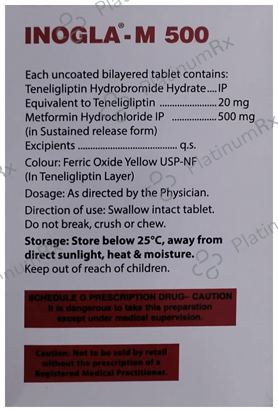 Inogla M 500 Tablet PR 500/20mg 15s