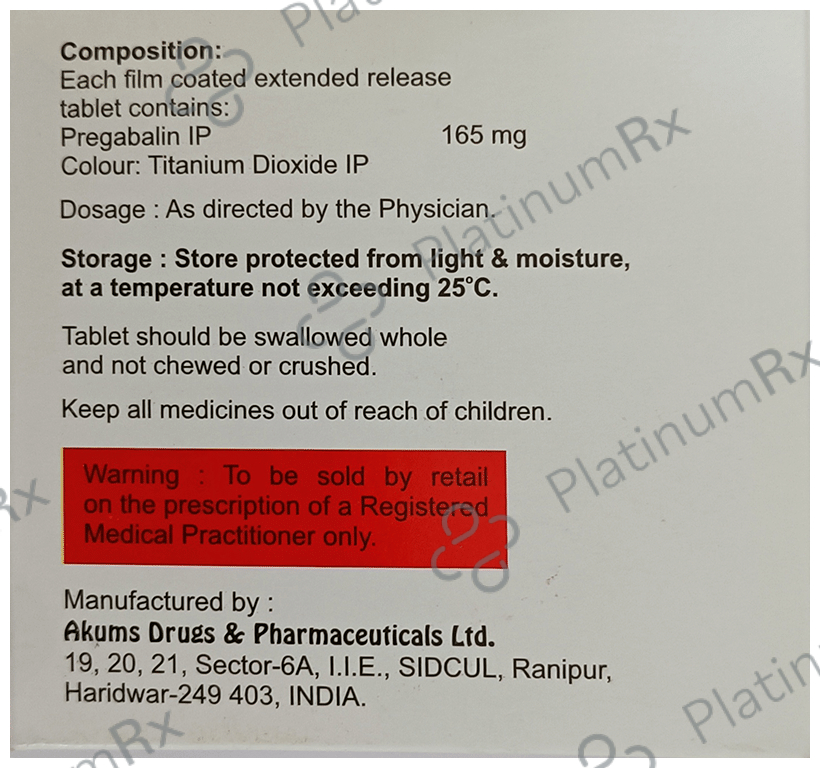 Gabawin-ER 165 Tablet
