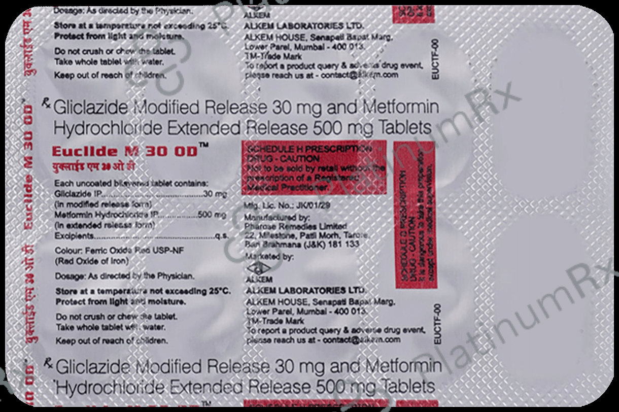Euclide M 30 OD 30/500mg Tablet ER 10s
