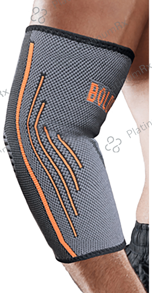 Boldfit Elbow Support Sleeve Wrap Capsule Grey Orange Large