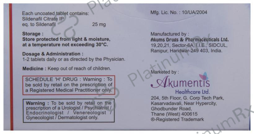 Alivher 25mg Tablet 10s