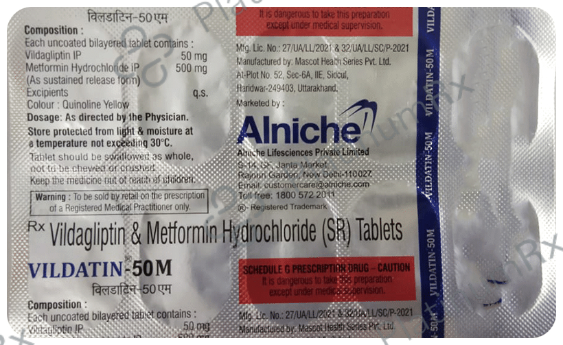 Vildatin 50 M Tablet SR