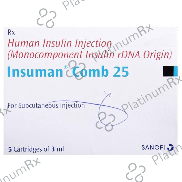 Insuman Comb 25/75 (100 IU/ml) (1*3ml Refill Cartridge / Injection)