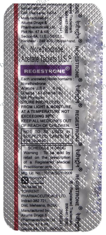 Regestrone 5mg Tablet 10s