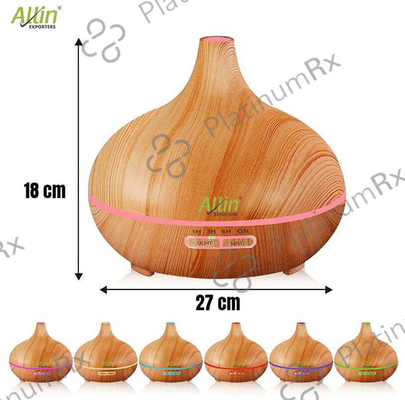Allin Exporters DT 502LW Aromatherapy Diffuser & Ultrasonic Humidifier (500ml Tank) Light Wood